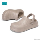 揽奇女士棉拖鞋 厚底轻便耐脏防泼水保暖鞋 外穿包头加绒拖冬季 新款