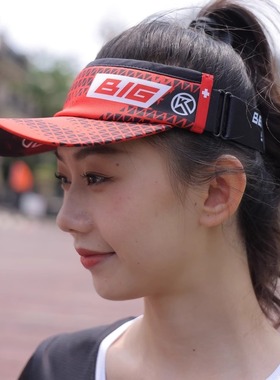 BIGK大K官方旗舰店 男女款马拉越野跑步匹克球速干运动遮阳空顶帽