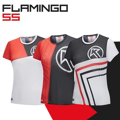 BIGK大K 官方旗舰店flamingo ss女马拉松跑步运动速干透气短袖T恤