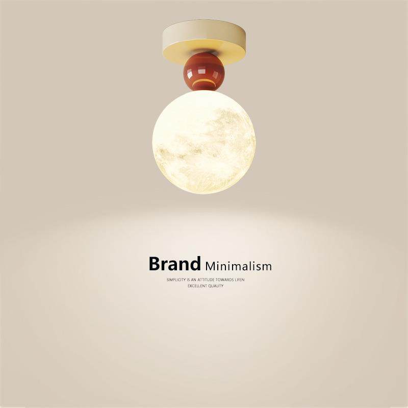 走廊过道灯吸顶灯圆球北欧奶油风创意月球现代简约入户玄关阳台灯,家装灯饰光源,客厅吸顶灯,淘宝优惠券,粉丝福利购,淘宝优惠卷