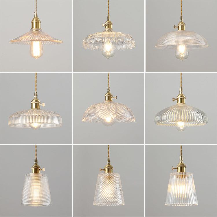 ins 北欧日系床头小吊灯卧室阳台过道咖啡厅餐厅吧台黄铜玻璃吊灯