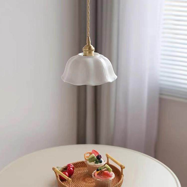 中古床头小吊灯 诧寂风复古过道陶瓷卧室床头柜吊线灯,家装灯饰光源,智能吊灯,淘宝优惠券,粉丝福利购,淘宝优惠卷