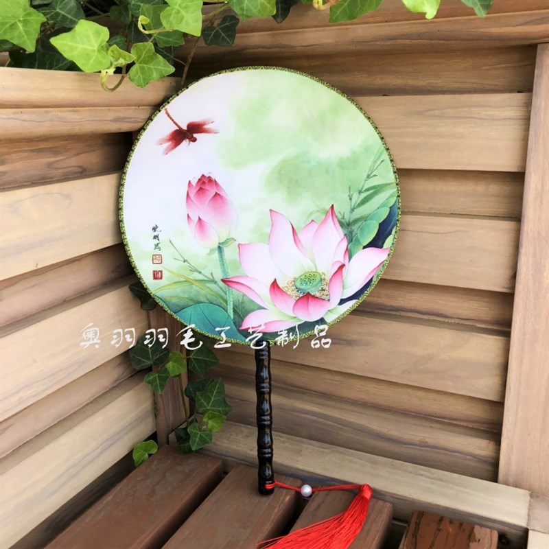 双面团扇中国风古代古典宫廷舞蹈扇子女宫扇复古风古装汉服团扇图片