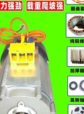 电动三轮车大功率电机 48V60v72v水电池 马达1500瓦3000w纯铜无刷