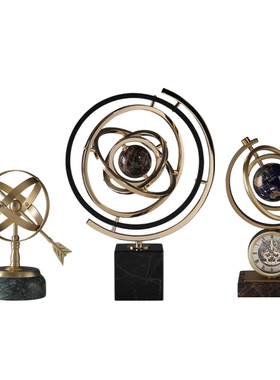 轻奢摆件客厅酒柜玄关领导办公室桌面家居装饰品创意地球仪科技感