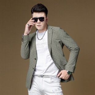 ZOUK满花暗纹休闲西装外套男高级感男士西服春秋轻奢男装2023新款