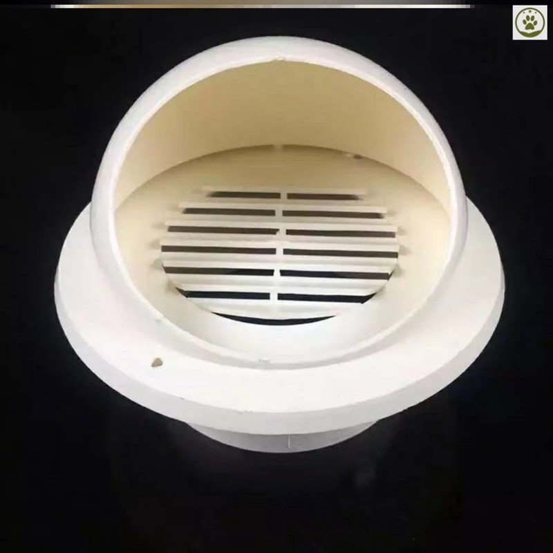 通风口排烟管防风帽易装防风罩110pvc透气帽防雨管帽防蚊虫抗腐蚀
