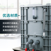 周转箱过滤箱鱼池水循环系统鱼缸过滤器滴流盒上置过滤盒滤桶 diy