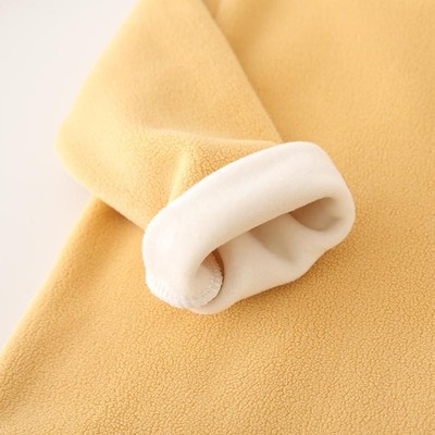 儿童一体加绒打底衫洋气男女小童加厚上衣冬季宝宝半高领保暖卫衣