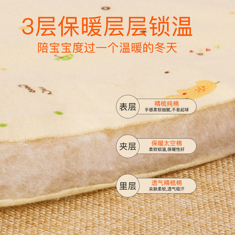 棉寓言婴儿纯棉秋冬季睡裙儿童睡觉睡袋男女宝宝睡袍夹棉长家居袍