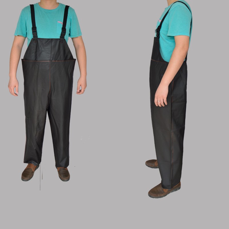 荣成PVC工业煤矿雨衣套装可调节背带式牛筋耐酸耐碱男女通用包邮