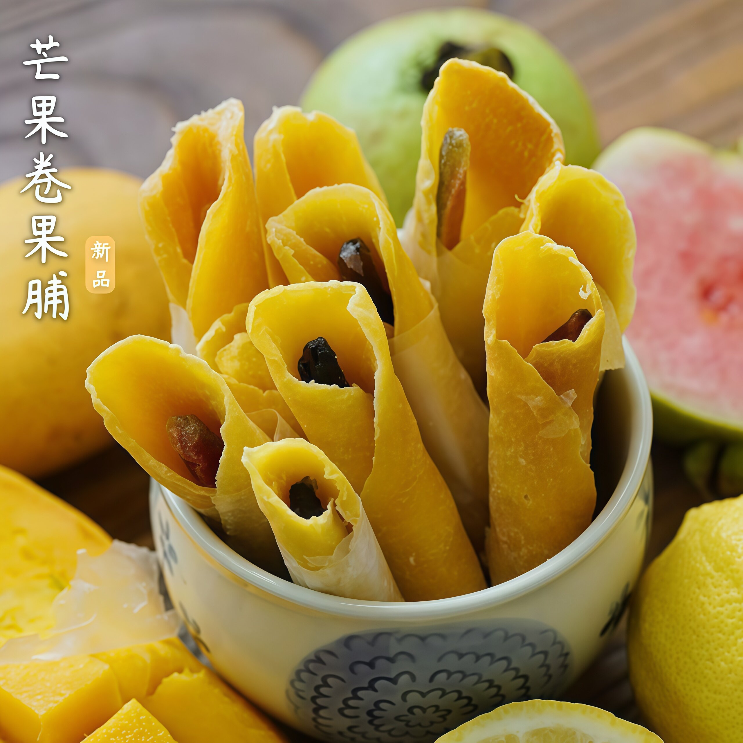 芒果卷乌梅芭乐柠檬大果粒夹心酸甜果干卷网红零食果脯酸办公解馋