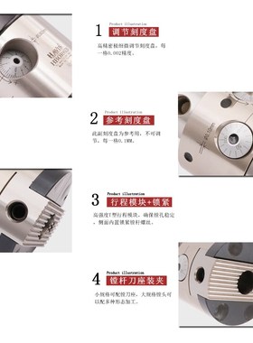 HAVIS BT40-HBOR50 HBOR63极细微调精镗刀 2小孔镗刀 0.002精度