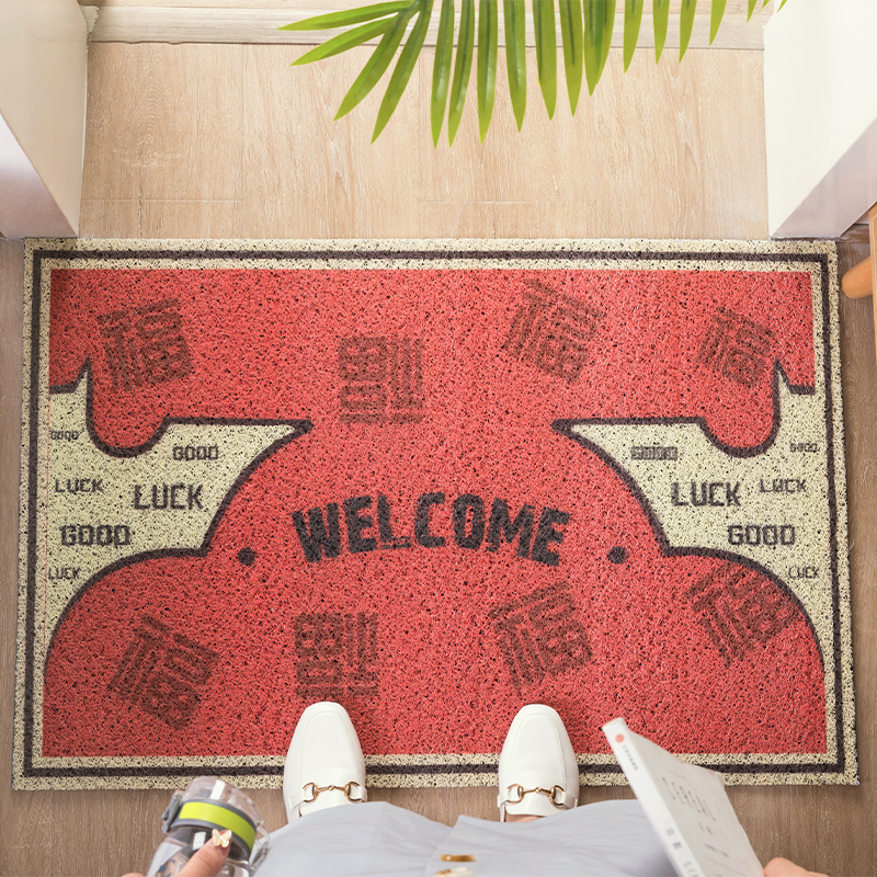 入户门垫入门口地垫可裁剪家用大门外丝圈地毯出入平安进门前垫子