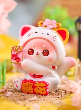 招财猫咪小摆件高级感小众八方来聚财发财办公室电脑桌装饰寓意好