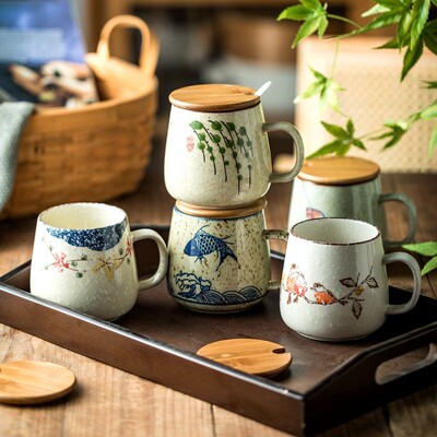 家用喝水杯子马克杯陶瓷大肚杯
