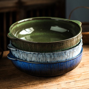 家用和面盆大盘子14英寸深盘陶瓷大圆盘水煮鱼大盆碗酸菜鱼专用盆