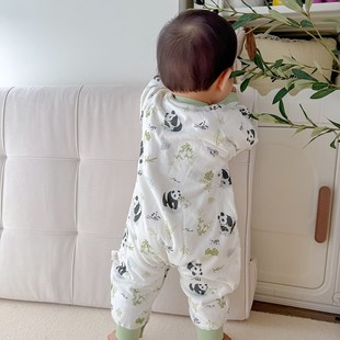 婴儿连体衣秋冬衣服宝宝夹棉爬服40克加厚连身衣打底外出满月百天