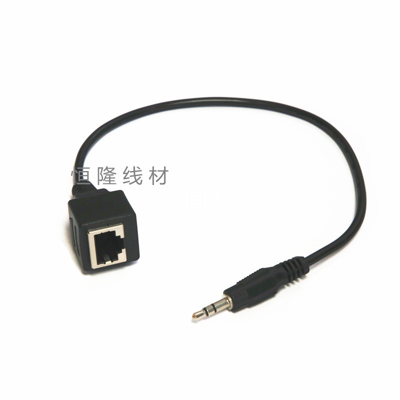 RJ45网线转3.5mm音频延长线 /一分二耳机延长线/雷石点歌转接线