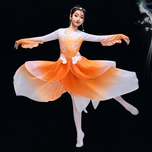 灵鳞舞蹈服儿童潋滟扇子独舞剧目表演服少儿红鳞飘逸古典舞演出服