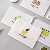 文件袋女档案袋透明a4资料袋拉链大容量书袋拉链袋美术袋简约作业