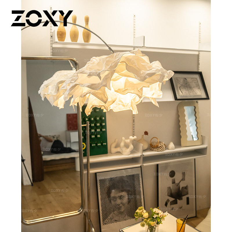zoxy佐夕 纸艺DIY网红云朵客厅沙发旁边卧室高颜值立式钓鱼落地灯,家装灯饰光源,装饰落地灯,淘宝优惠券,粉丝福利购,淘宝优惠卷