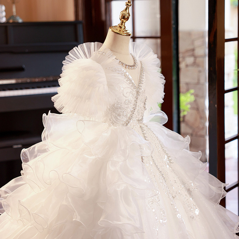 女童礼服公主裙轻奢小众高端走秀生日花童主持人钢琴演出服拖尾,童装/婴儿装/亲子装,儿童礼服,淘宝优惠券,粉丝福利购,淘宝优惠卷