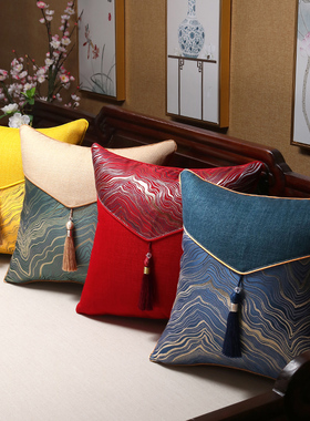 中式抱枕靠枕客厅沙发腰枕床头靠垫靠背简约中国风不含芯枕套定制