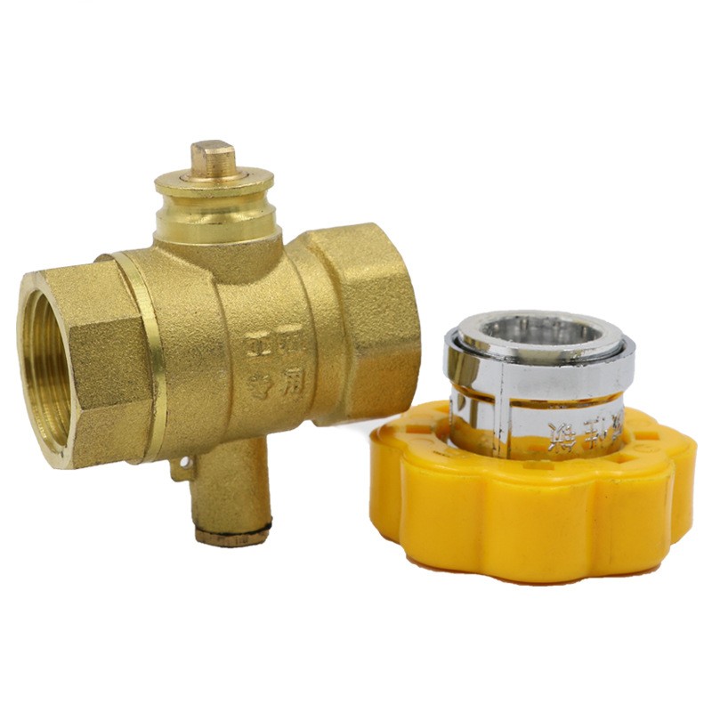 Q11F-16T黄铜磁性锁闭测温球阀6分DN20-1寸25暖气管道热量表阀门