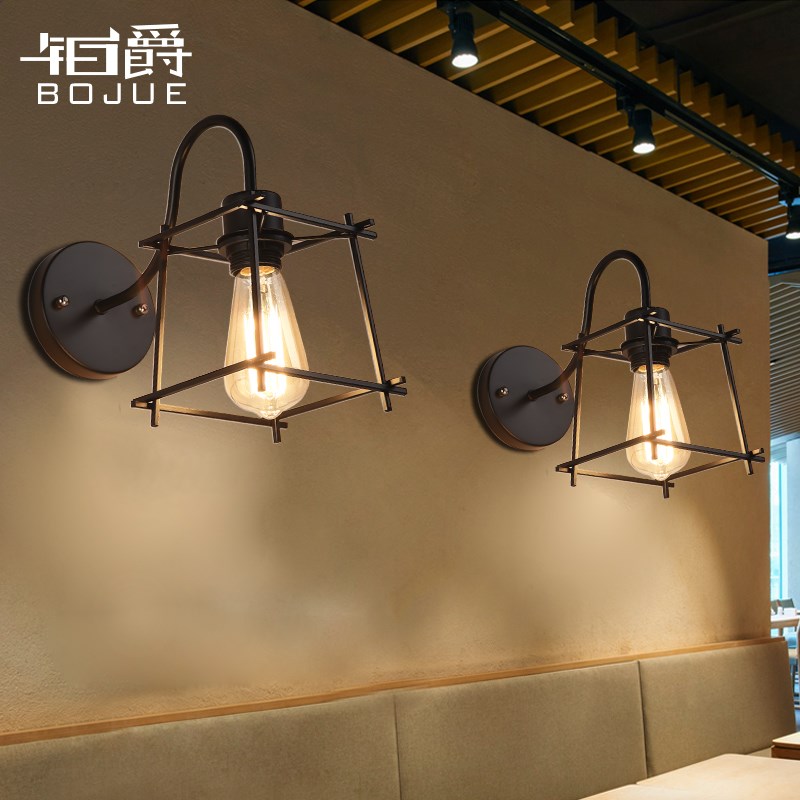复古工业风壁灯loft个性过道楼梯灯餐厅咖啡厅酒吧入户阳台墙灯