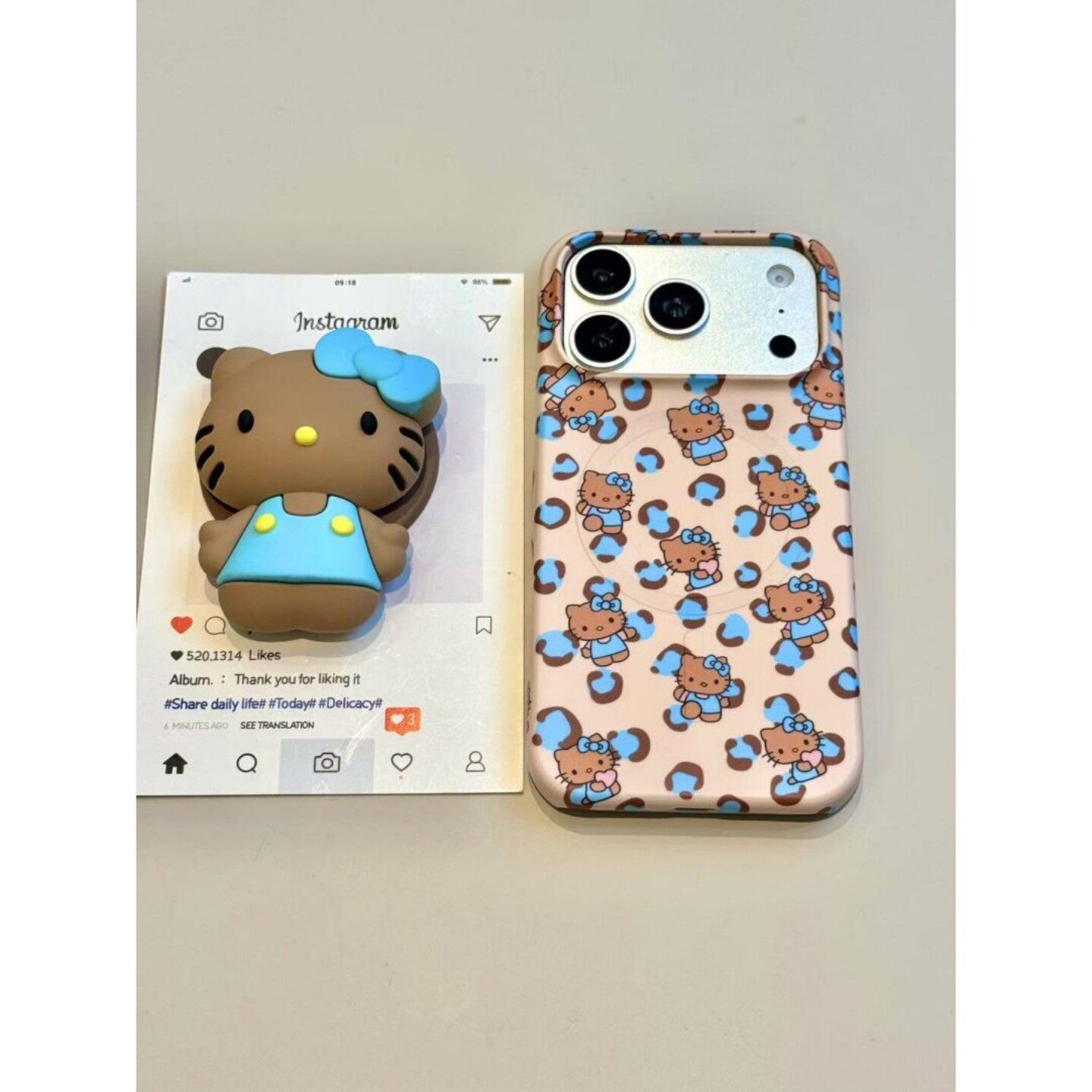 先吉潮酷美拉德豹纹抱心黑皮猫咪韩系 适用于iPhone17Promax全包新款苹果16pro手机壳