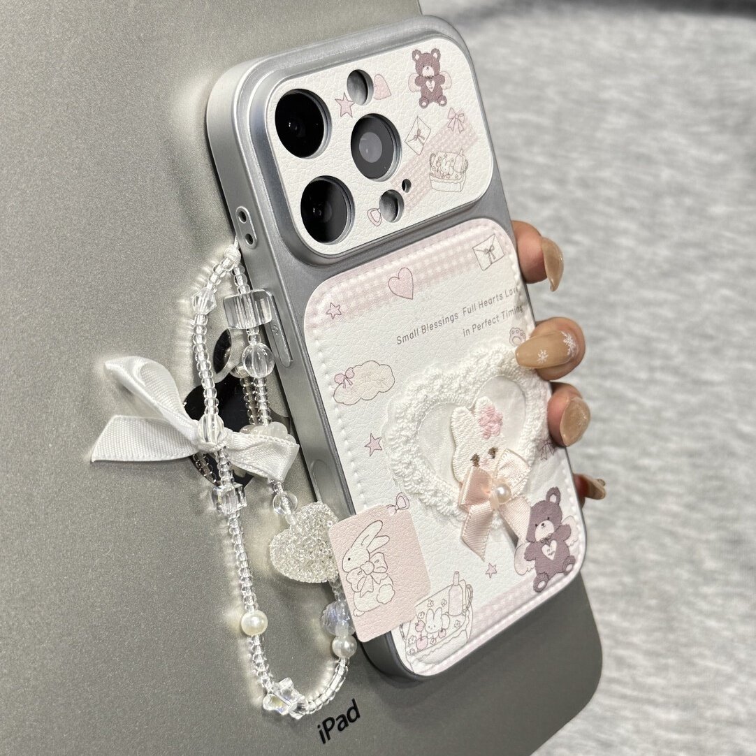 爱心蝴蝶结兔子可爱ins风适用于iPhone17.16promax爆款苹果手机壳15新14pro韩系网红女款13创意全包防摔15pro