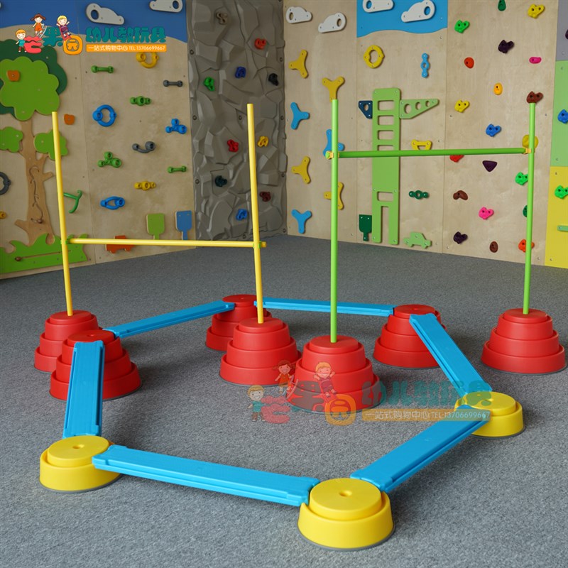 构建平衡木丹麦建构岛桥墩早教儿童感统运动训练器材板玩具独木桥