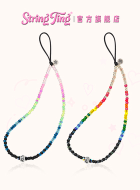 String Ting 电子精灵&霓虹灯光手机链适用于iPhone便携挂链挂绳腕带配件串珠链条明星同款st个性时尚ins网红