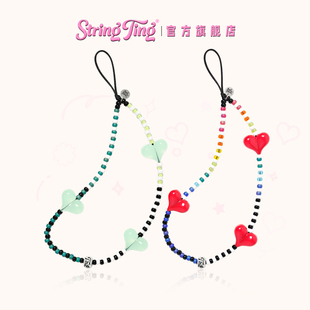 时尚 心碎学园&抹茶精灵&樱桃甜心手机链适用于iPhone全系列便携挂链挂绳腕带配件串珠链条st个性 Ting String