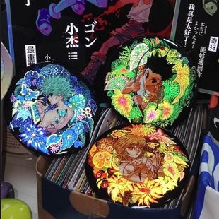 【现货直发】全职猎人同人周边奇犽小杰酷拉皮卡 反光双闪吧唧