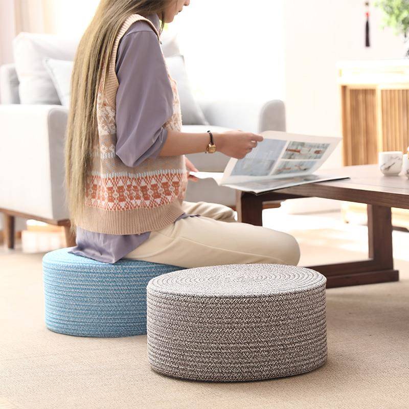 厚垫子坐地上的榻榻米凳子懒人坐墩圆形蒲团坐垫北欧客厅地板垫子