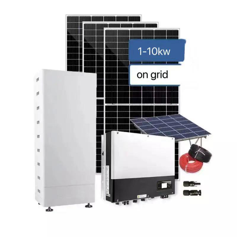 3kw5kw并网家用太阳能光伏发电系统屋顶安装平屋顶斜屋顶都可以