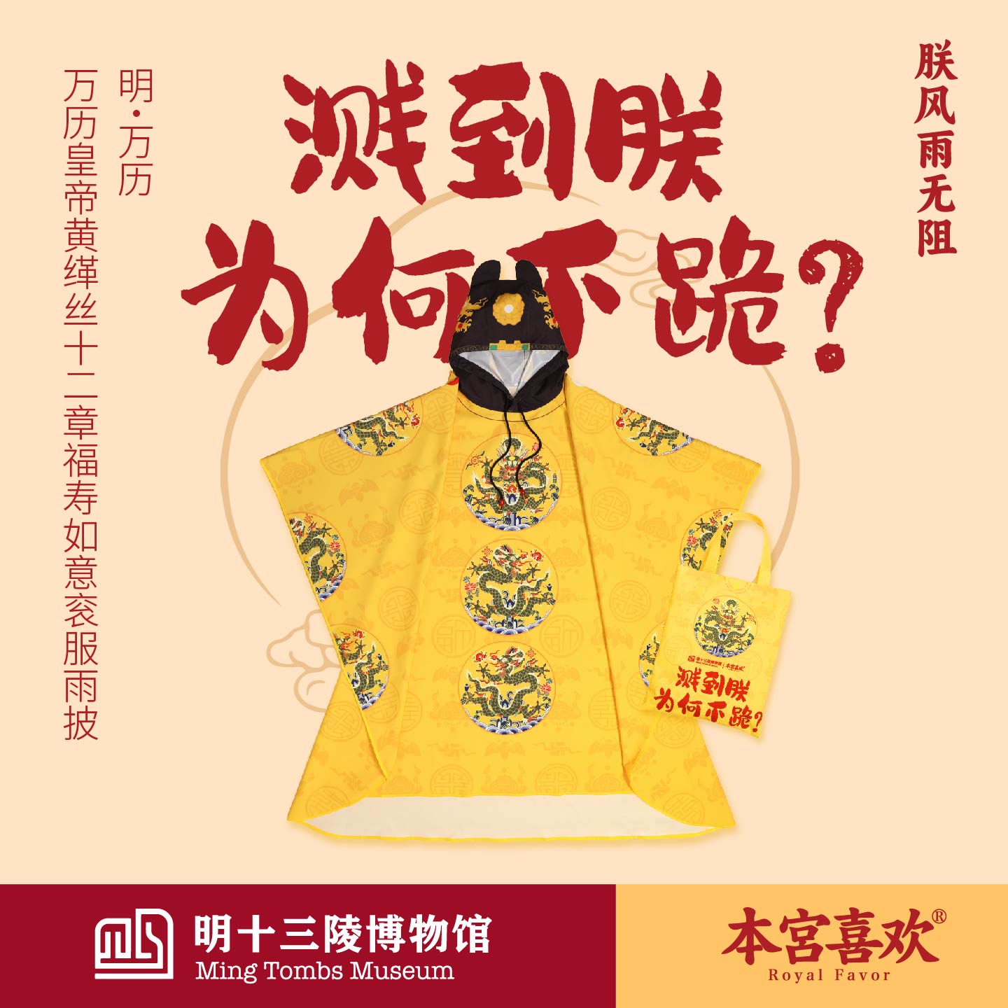 本宫喜欢皇帝龙纹雨衣龙袍款雨披