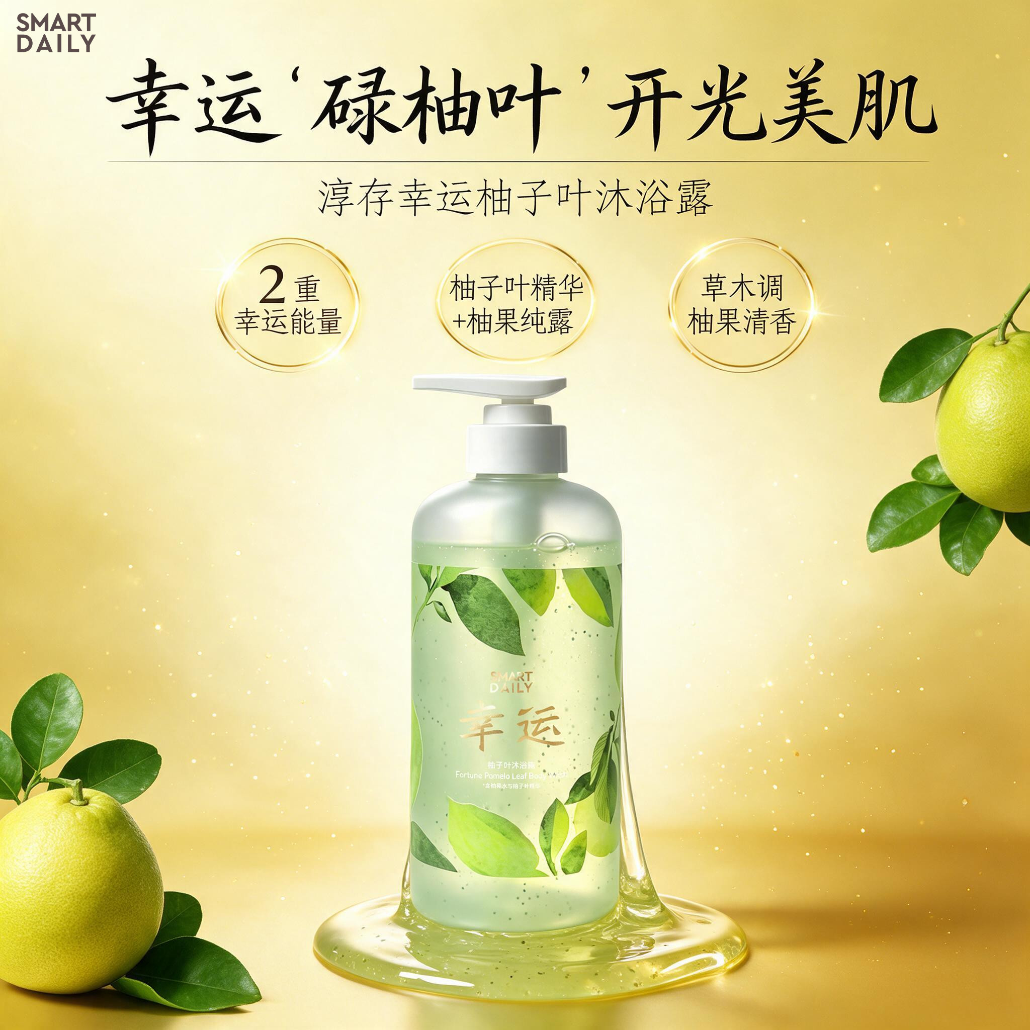 【双十一抢先购】淳存柚子叶沐浴露真添加碌柚子叶去晦气控油清爽