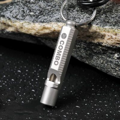 纯钛口哨露营钛求生哨子响亮钛哨户外联络钛合金哨教练哨裁判