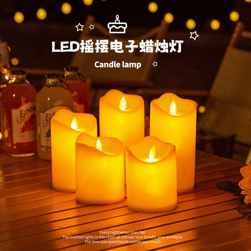 led户外仿真电子蜡烛灯室内房间生日求婚表白氛围场景布置装