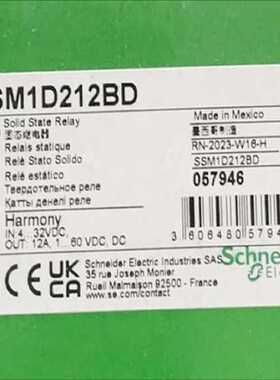 议~SSM1D212BD施耐德固态继电器全新原装正品
