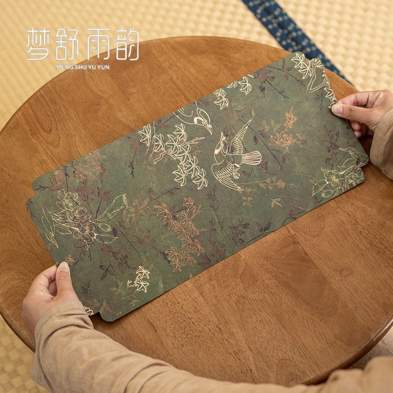 云纱双面燕子干泡茶席绸缎桌旗中国风茶桌垫壶垫茶桌布茶道零配件