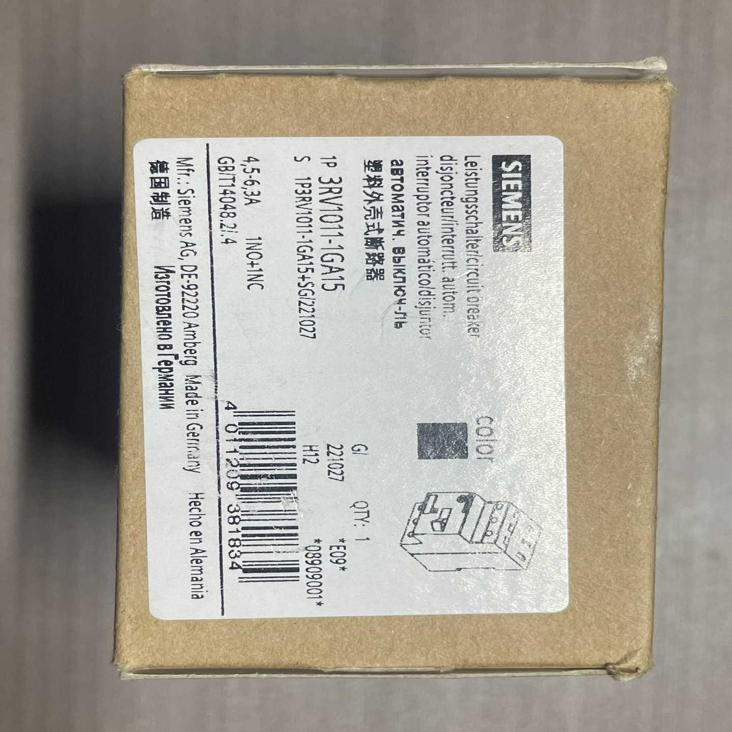 3RV1011-1GA15马达断路器询价