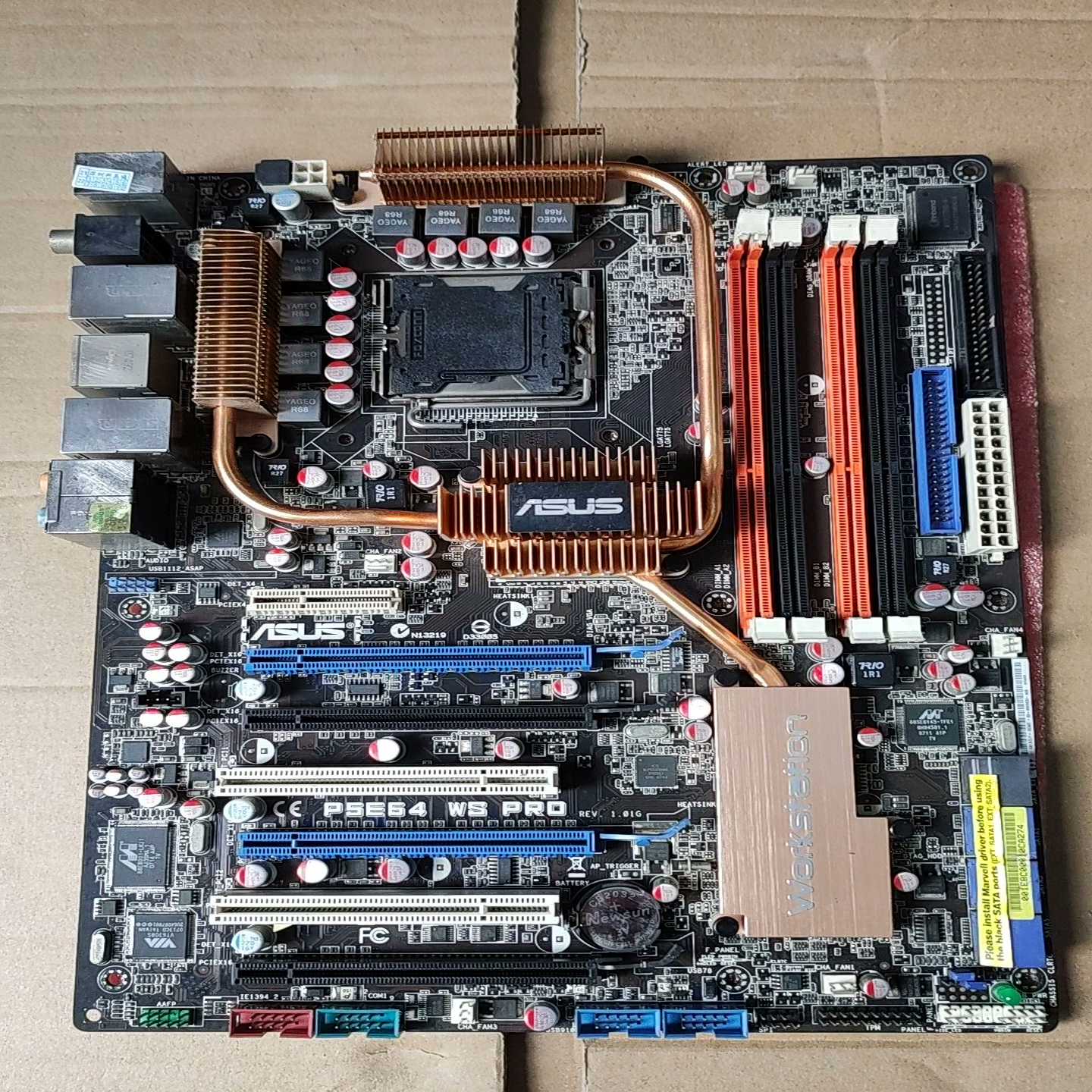 华硕主板P5E64 WS PRO双网口4条PCI-E槽工业工【鑫鑫商铺】