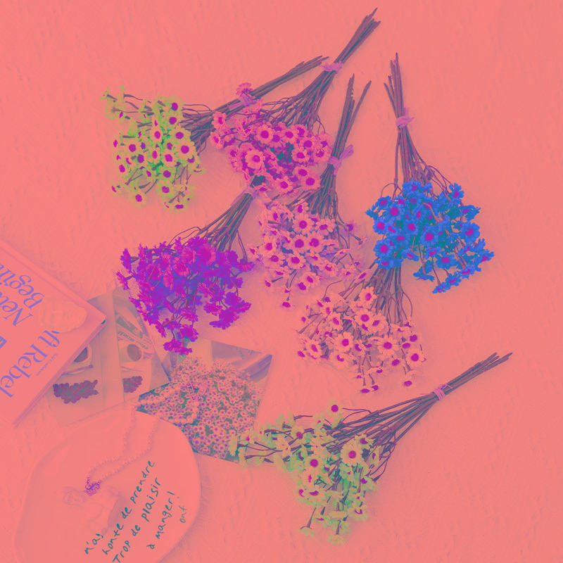 小雏菊洋甘菊花束假花仿真花摆设装饰花摆件拍照道具手捧花仿生花