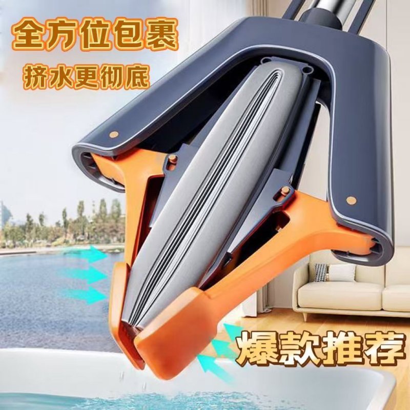 新升级海绵拖把家用一拖净202z4新款吸水胶棉大海绵头拖布拖