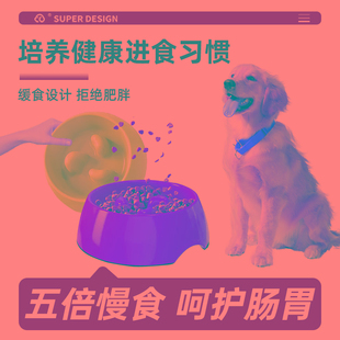休普慢食碗狗碗狗盆狗食盆狗防噎狗狗碗宠物饭盆缓食盆小型大型犬