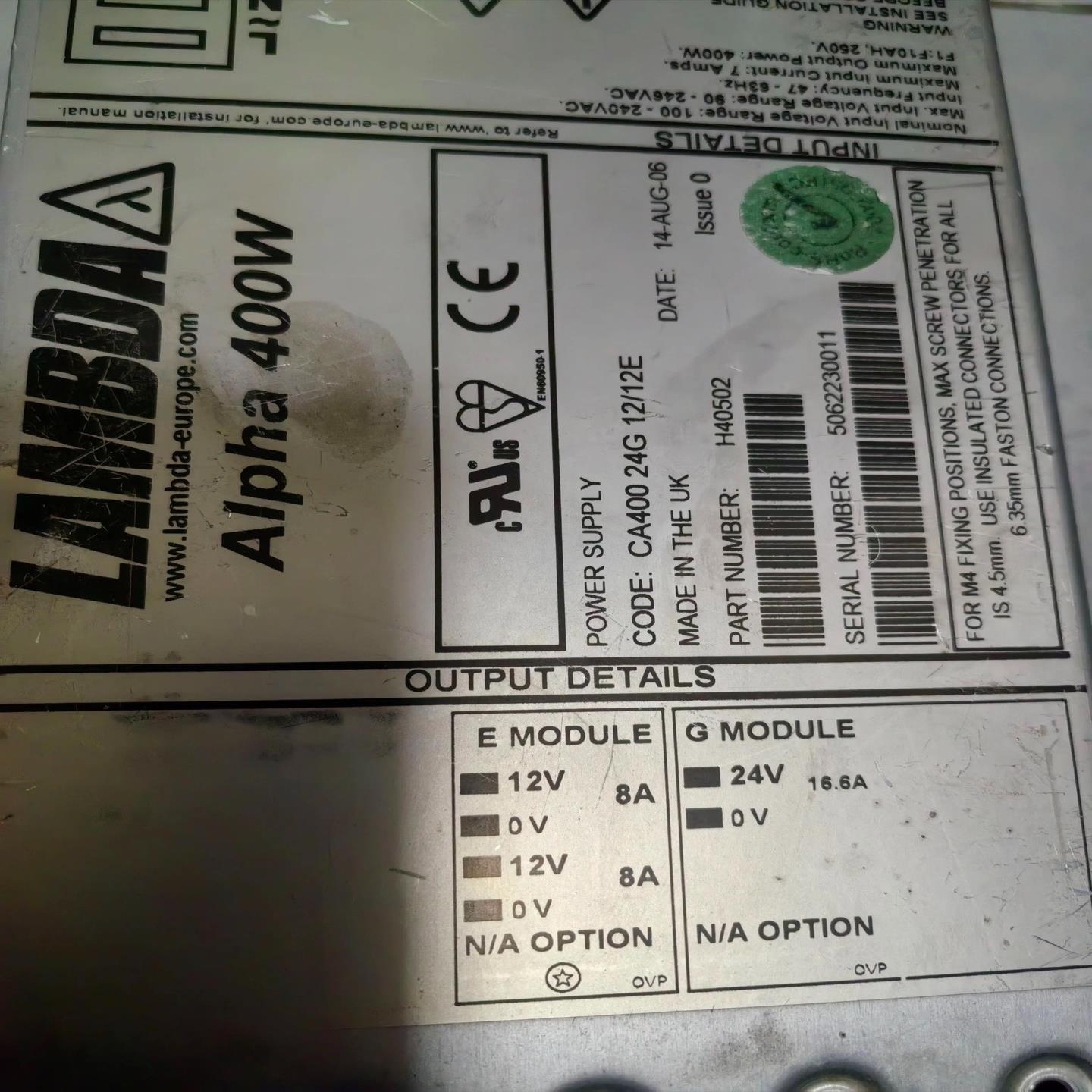 H40502 Alpha400W TDK-Lambda开关电~询价